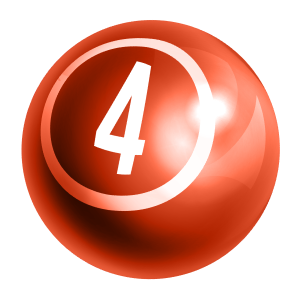 A number 4 red ball